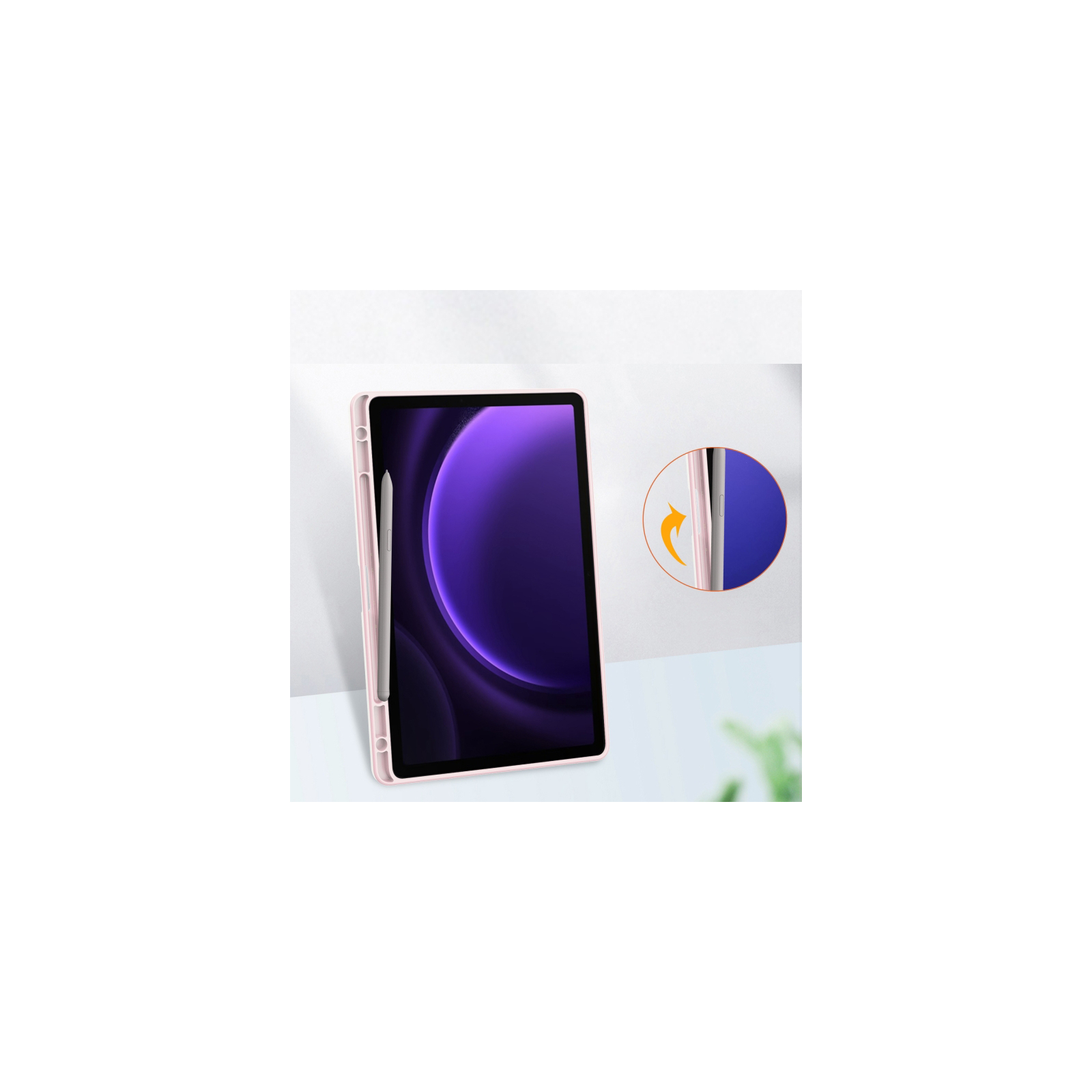 Чехол для планшета BeCover Soft Edge stylus holder Samsung Tab S9 (SM-X710/SM-X716)/S9 FE (SM-X510/SM-X516B) 11.0" Pink (710442) изображение 6