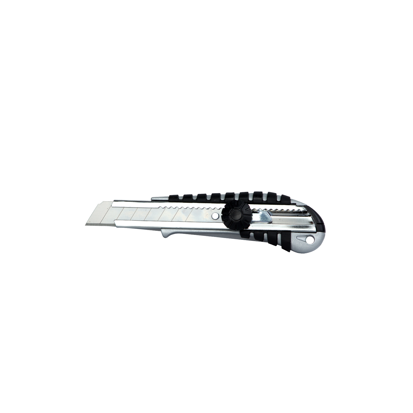 Нож монтажный Sigma корпус метал/резина, лезвие 18мм, винтовой замок (8211051)