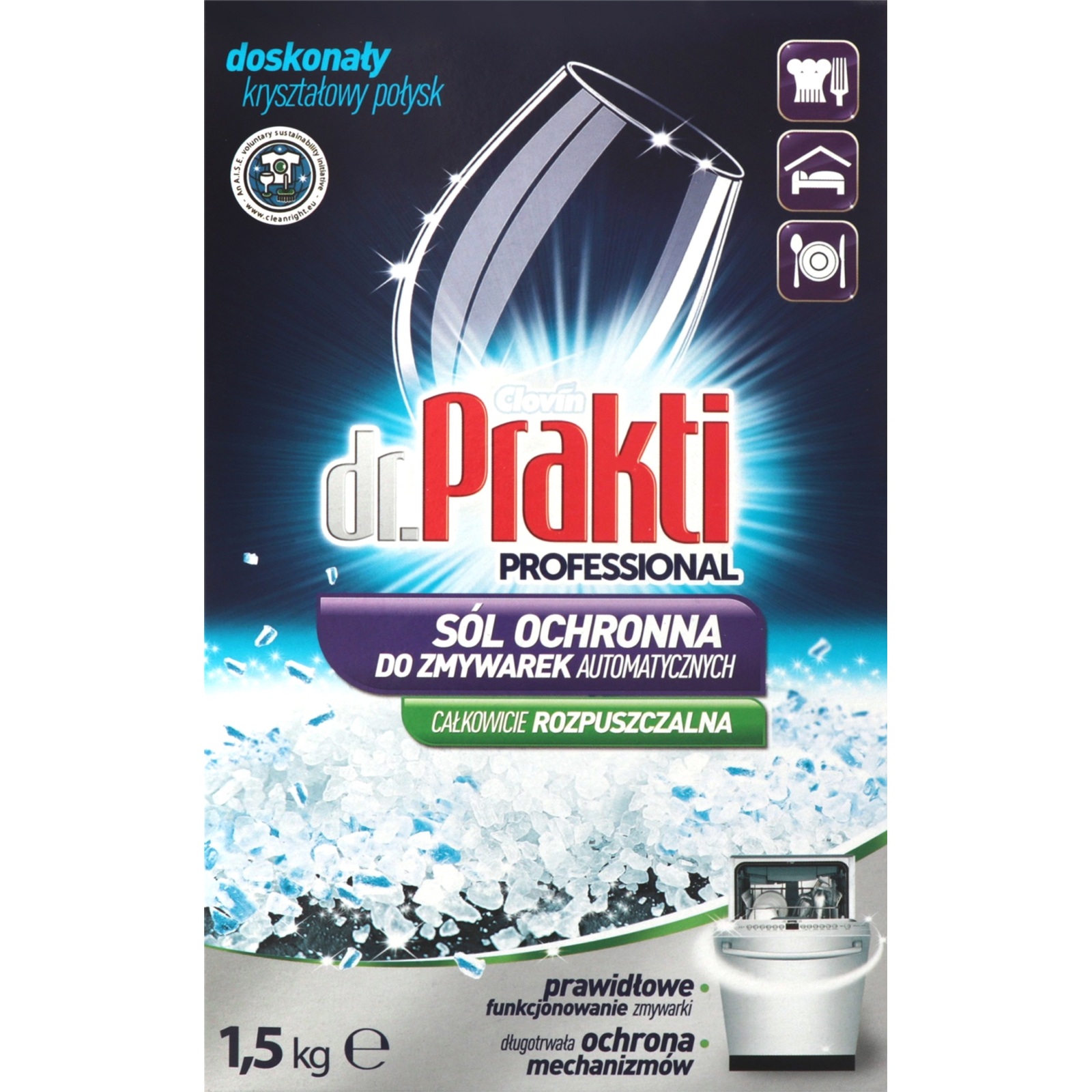 Соль для посудомоечных машин Dr. Prakti 1.5 кг (5900308777138)
