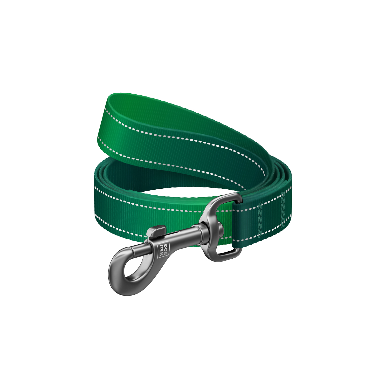 Повідок для собак WAUDOG Nylon Mono, світловідбивний L-XXL зелений (521918) зображення 2