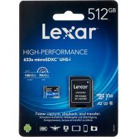 Карта памяти Lexar 512GB microSDXC class 10 UHS-I 633x (LSDMI512BB633A) изображение 3