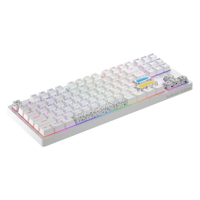 Клавиатура Hator Rockfall 2 Mecha TKL Authentic Edition Aurum Milky Way Silent USB White (HTK-531) изображение 2