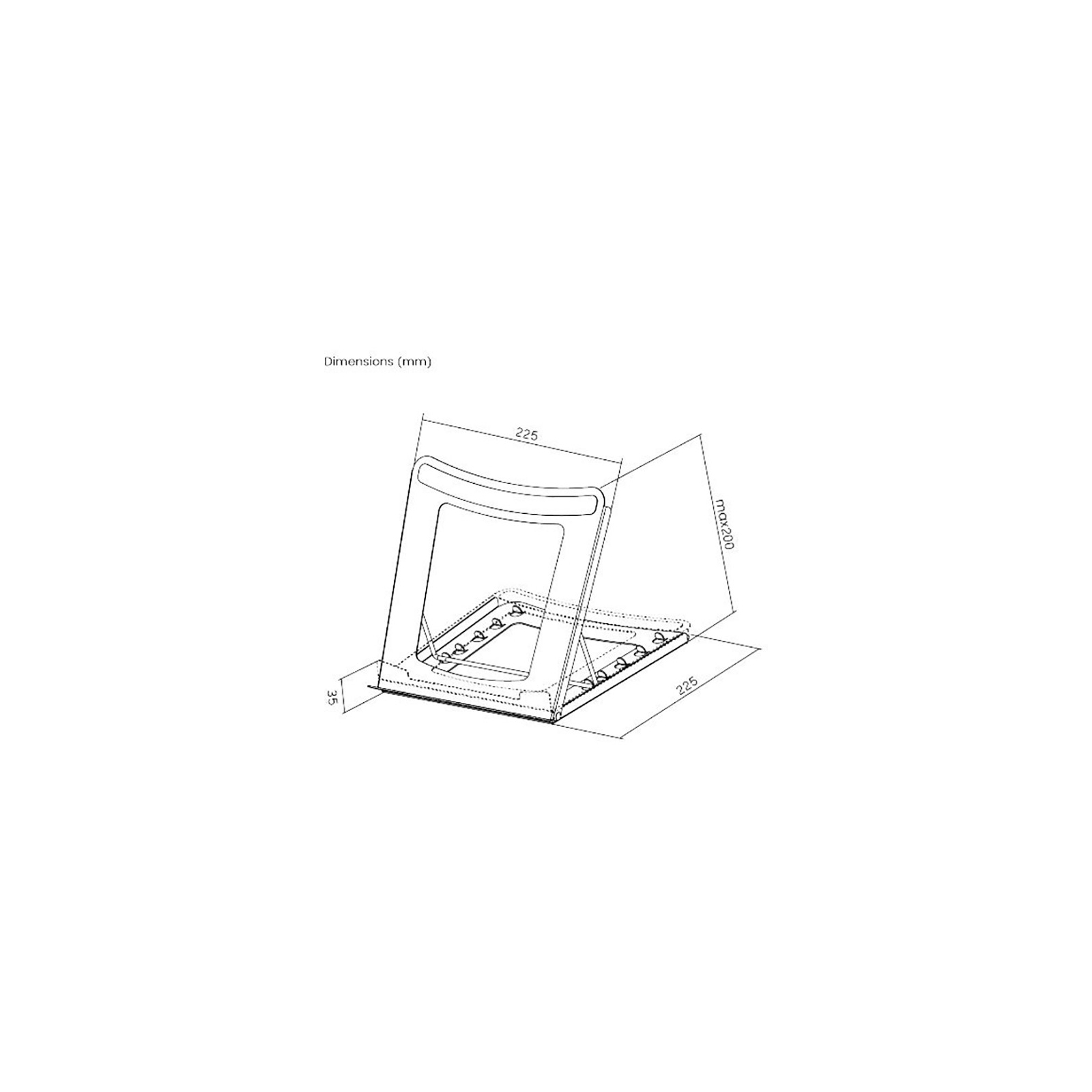 Подставка для ноутбука HiSmart 10"-15" с 5-ю положениями угла наклона (HS082468) изображение 3
