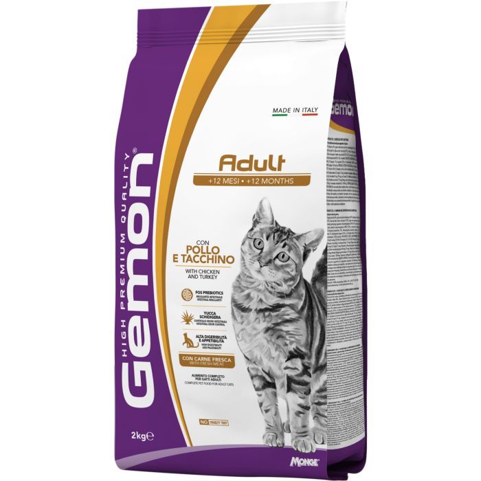 Сухой корм для кошек Gemon Cat Adult курица с индейкой 2 кг (8009470297158)