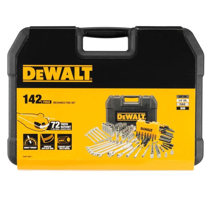 Набір інструментів DeWALT 1/4", 3/8", 142 шт. (DWMT73802-1) зображення 4