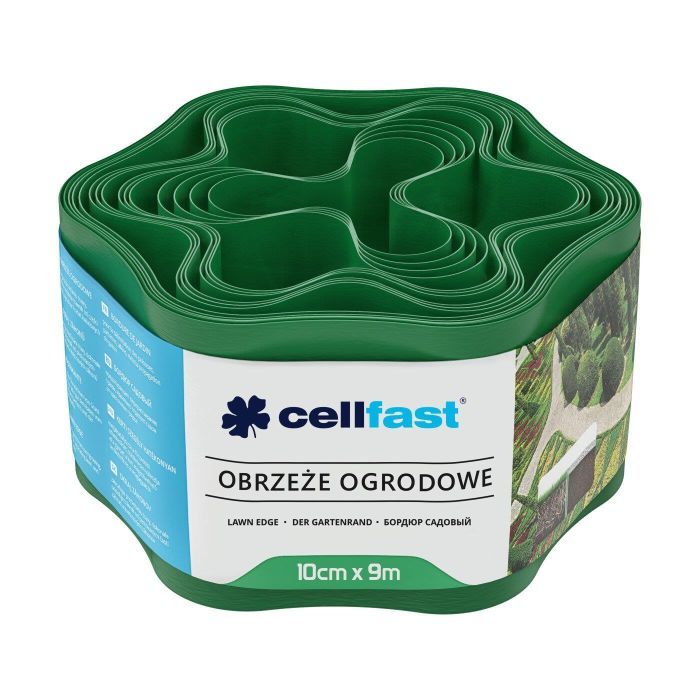 Садова огорожа Cellfast стрічка газонна, бордюрна, хвиляста, 10смх9м, чорна (30-031H)