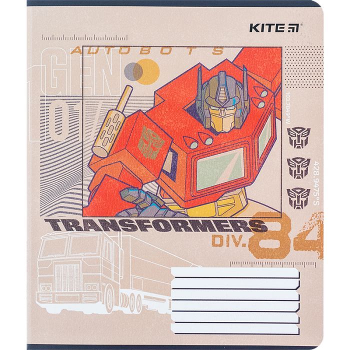 Зошит Kite Transformers 18 аркушів, клітинка (TF24-236) зображення 12