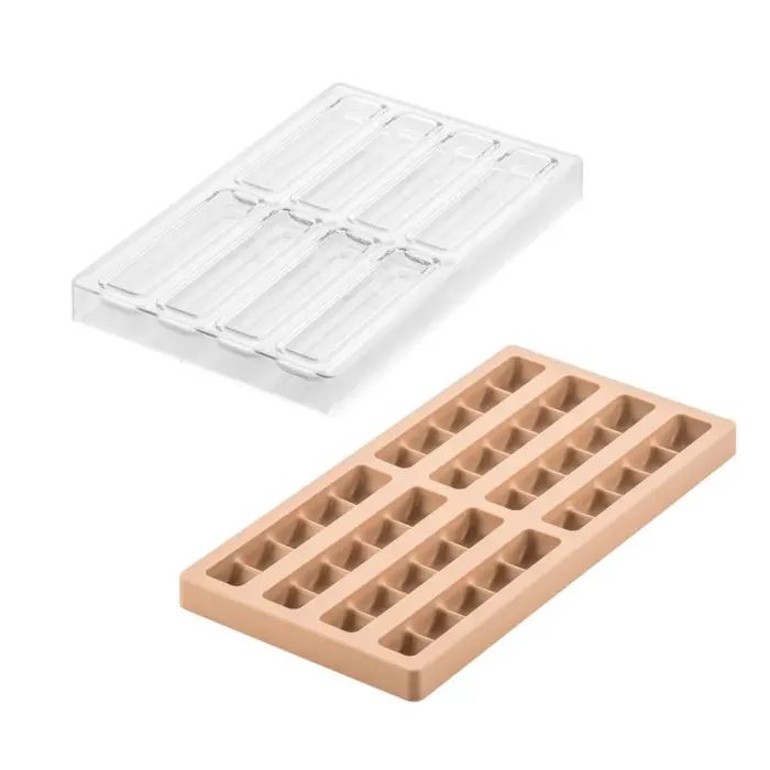 Форма для шоколада Silikomart Kit Bar Sisma 120x25 h10 мм, 117x22 h12.5, 29 мл x 8 (CH028 - KIT BAR SISMA)