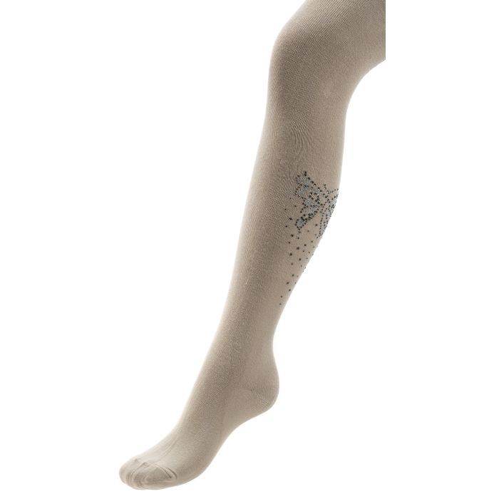 Колготки дитячі BNM з метеликами зі стразами (M0C0302-1172-5G-beige) зображення 2