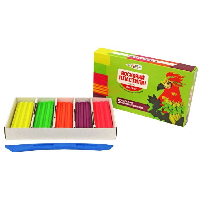 Пластилин ГАММА'UA Craft & Joy Флуоресцентный 5 цветов 60 г (4820072539255)