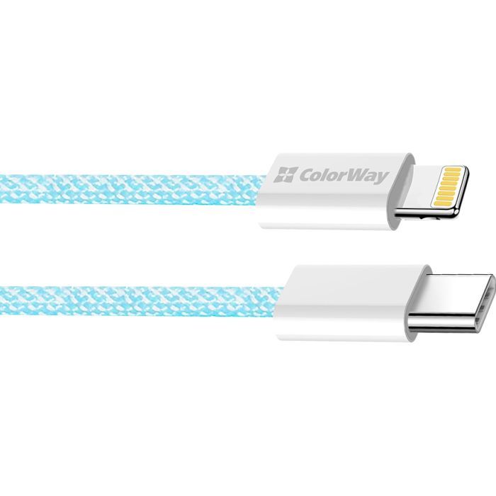 Дата кабель USB-C to Lightning 1.0m 27W pink ColorWay (CW-CBPDCL061-P) зображення 3