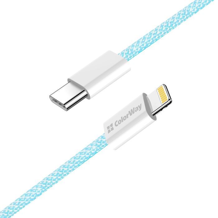 Дата кабель USB-C to Lightning 1.0m 27W pink ColorWay (CW-CBPDCL061-P) зображення 5