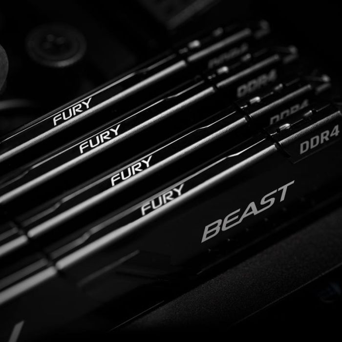 Модуль памяти для компьютера DDR4 128GB (4x32GB) 3200 MHz Fury Beast Black Kingston Fury (ex.HyperX) (KF432C16BBK4/128) изображение 4