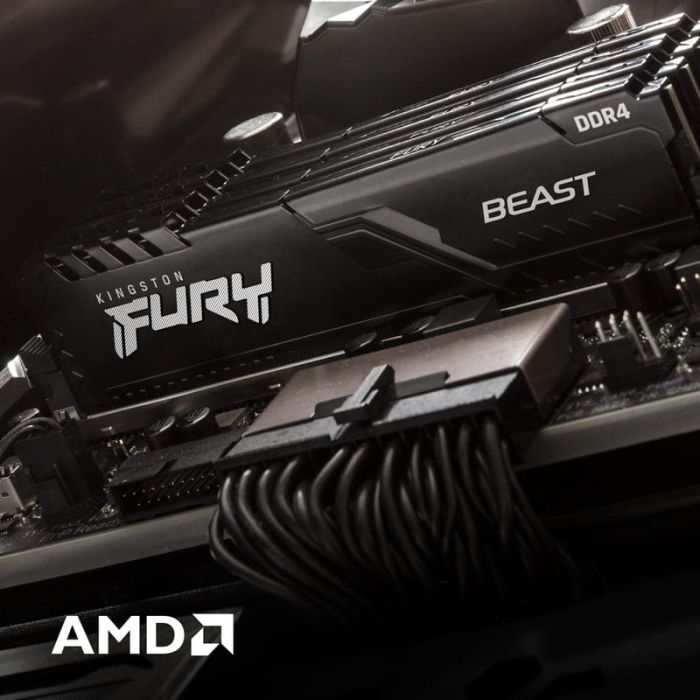 Модуль памяти для компьютера DDR4 128GB (4x32GB) 3200 MHz Fury Beast Black Kingston Fury (ex.HyperX) (KF432C16BBK4/128) изображение 7