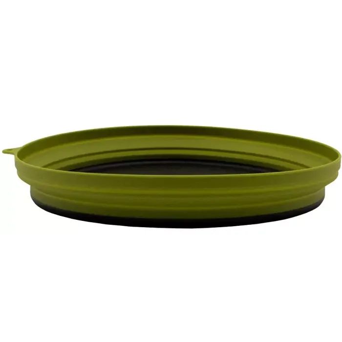 Миска туристическая Tramp силиконовая с пластиковым дном 1070 мл (TRC-124-olive)