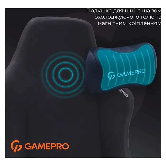 Крісло ігрове GamePro FGC750DB Size L Fabric Dark Blue (FGC750DB) зображення 7