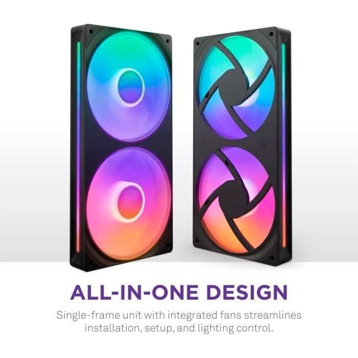 Кулер до корпусу NZXT F240 RGB Core Fan (Single Frame) - Black (RF-U24HF-B1) зображення 8