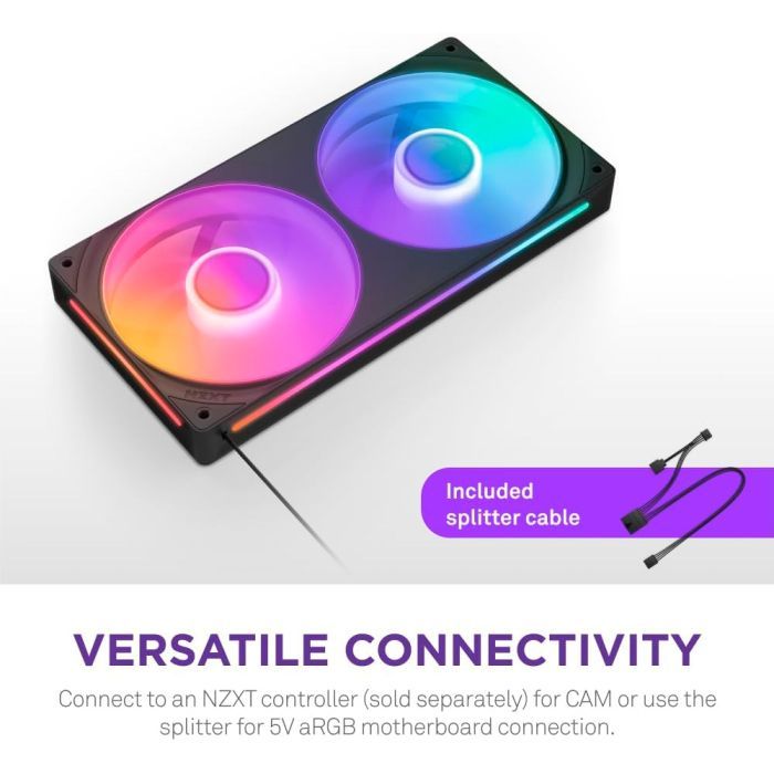 Кулер до корпусу NZXT F240 RGB Core Fan (Single Frame) - Black (RF-U24HF-B1) зображення 9