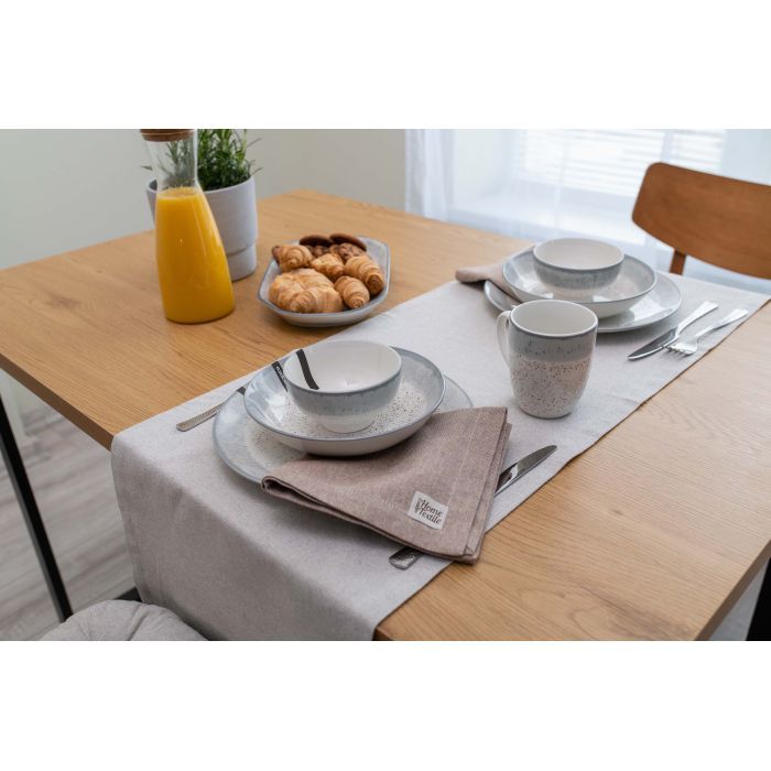 Тарелка Ardesto Siena, 19см, порцеляна, біло-зелений (AR2919SWG) изображение 2