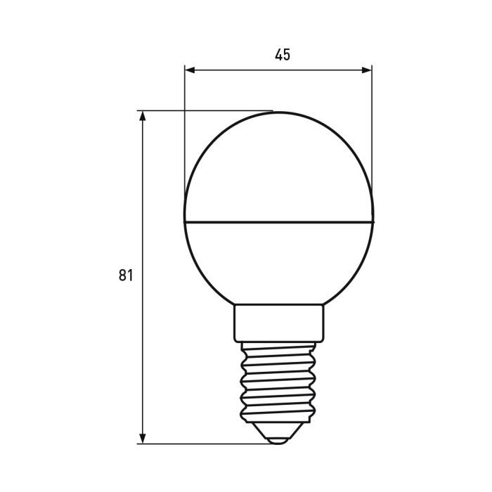 Лампочка Eurolamp LED ECO серия "P" G45 7W 700Lm E14 4000K (LED-G45-07144(P)) изображение 3