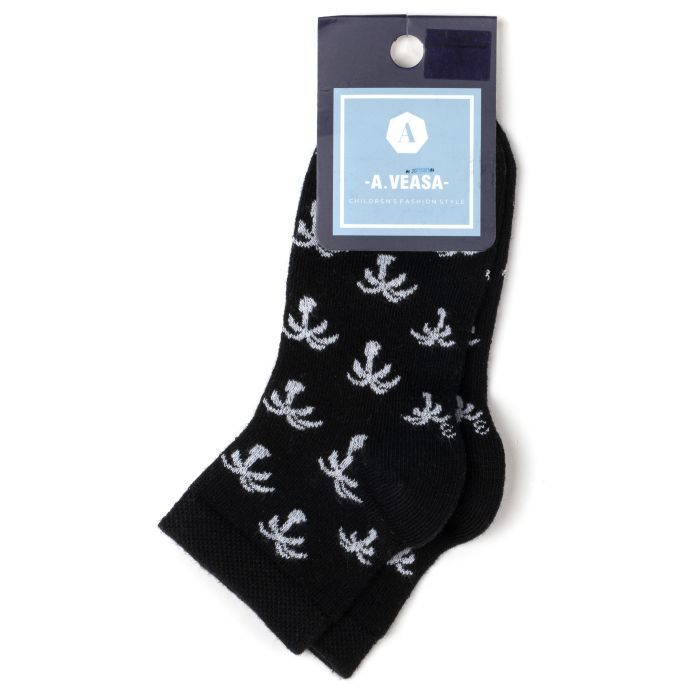 Шкарпетки дитячі UCS Socks із пальмами (M0C0101-2480-3B-black) зображення 2
