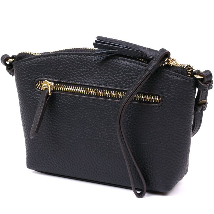 Сумка Vintage Жіноча шкіряна Чорна (20488) зображення 2