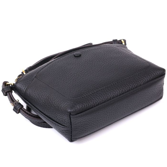 Сумка Vintage Жіноча шкіряна Чорна (20488) зображення 3