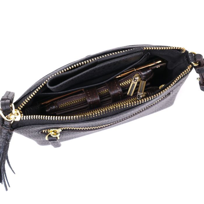 Сумка Vintage Жіноча шкіряна Чорна (20488) зображення 5