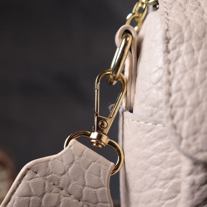 Сумка Vintage Кожаная женская Белая (22404) изображение 11