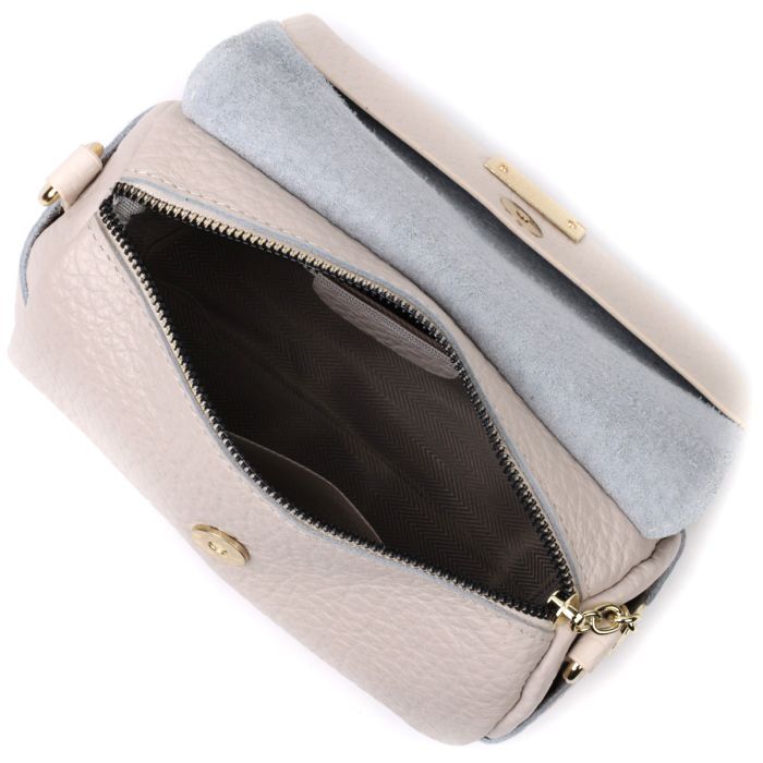 Сумка Vintage Кожаная женская Белая (22404) изображение 7