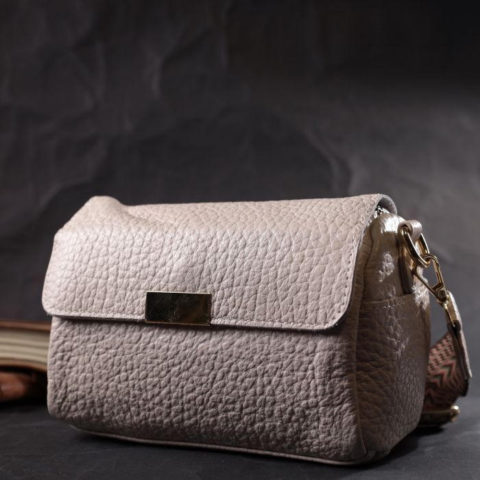 Сумка Vintage Кожаная женская Белая (22404) изображение 9