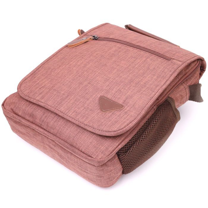 Сумка Vintage Мужская из текстиля Коричневая (21262) изображение 3