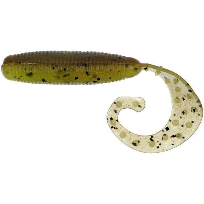 Силикон рыболовный Reins Fat G Tail Grub 3" B08 Green Pumpkin Chart Melon (10 шт/уп.) (1552.08.59)