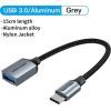 Перехідник USB 3.0 Type-C to USB AF (OTG) 0.15m Aluminum Alloy Vention (CCXHB) зображення 2