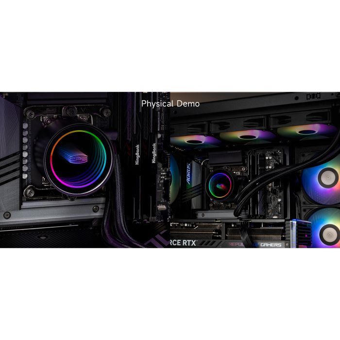 Система рідинного охолодження PcCooler DA360 ARGB BK зображення 12
