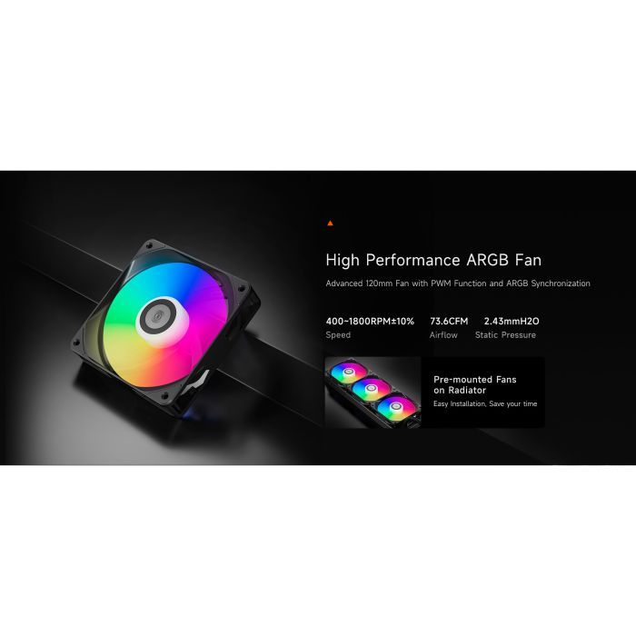 Система рідинного охолодження PcCooler DA360 ARGB BK зображення 8