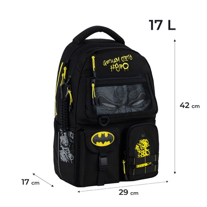 Рюкзак школьный Kite Education teens 2587M DC Batman (DC25-2587M) изображение 2