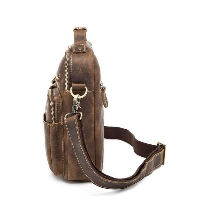 Сумка Vintage Crazy horse Коричневая (14692) изображение 2