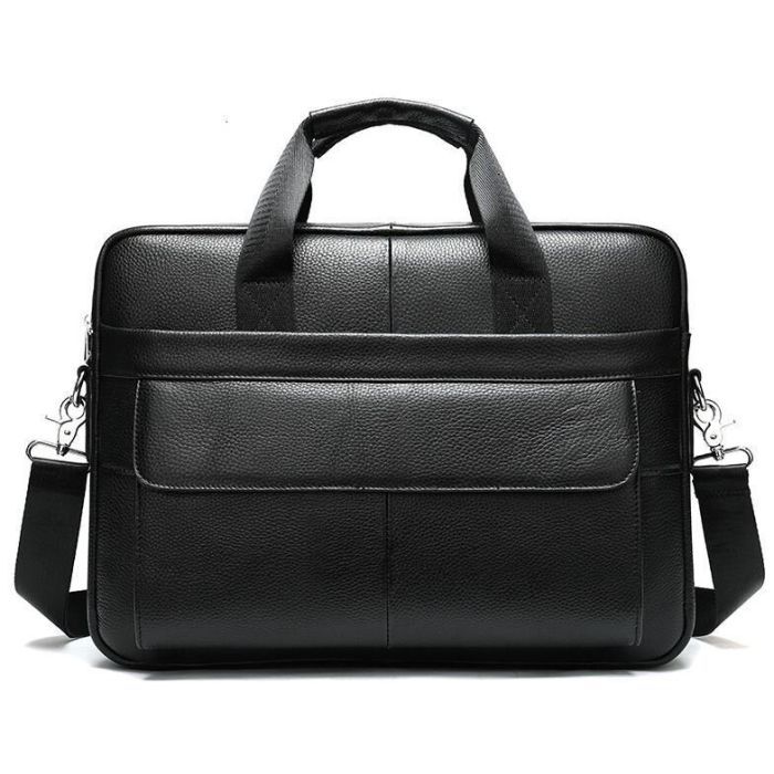 Сумка Vintage Кожаная Черная (14628)