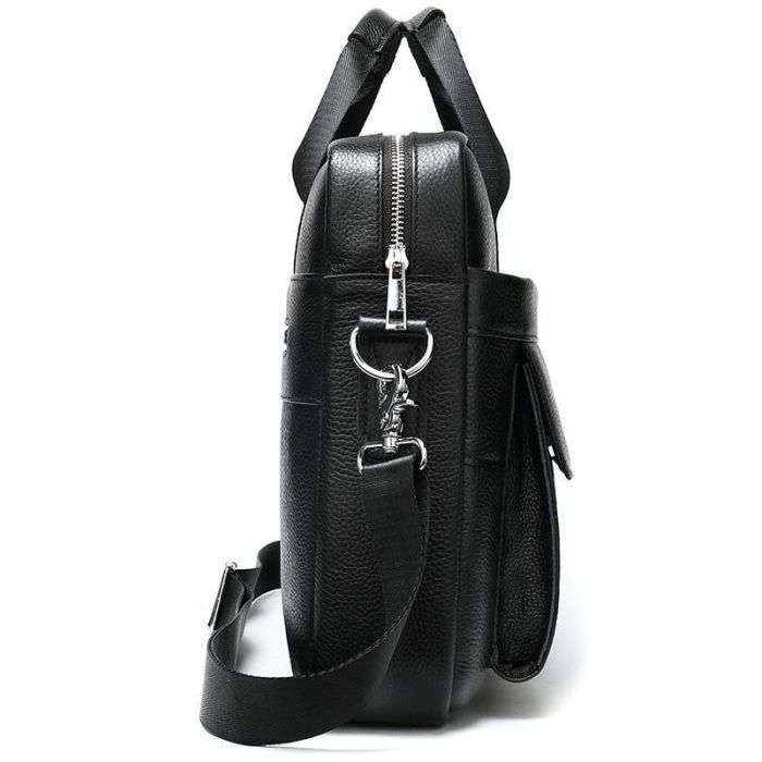 Сумка Vintage Кожаная Черная (14628) изображение 5