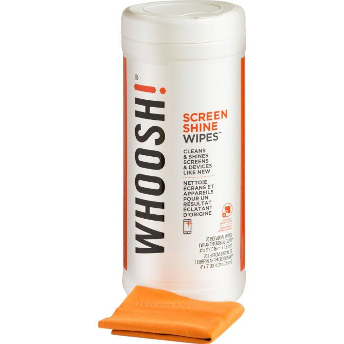 Салфетки Whoosh! Screen Shine 70 WIPES + 1microfiber 14х14cm (1FGWP70ENFR/1FG70WPENFR)