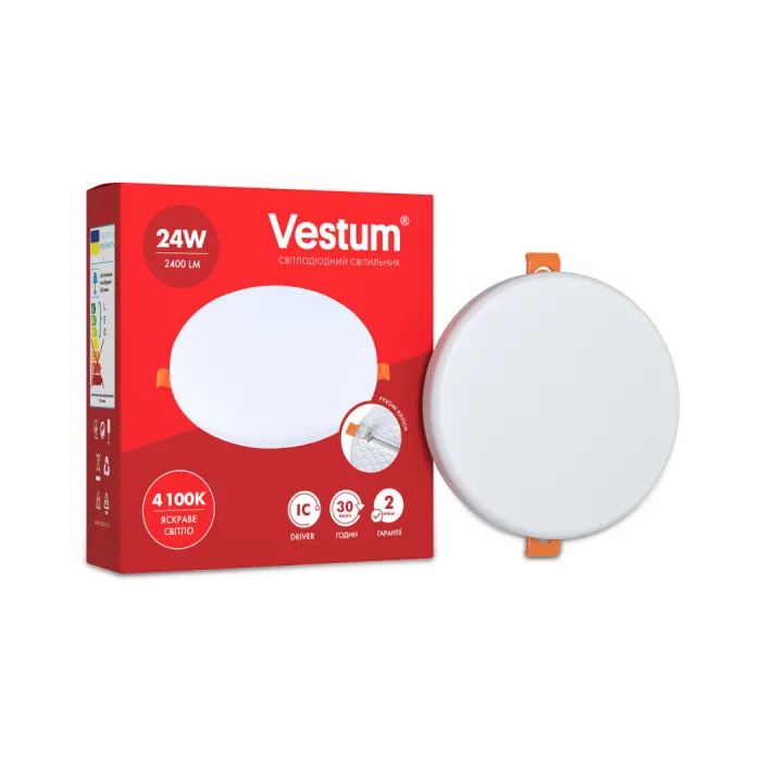 Светильник Vestum LED "без рамки" круг 24W 4100K (1-VS-5507)