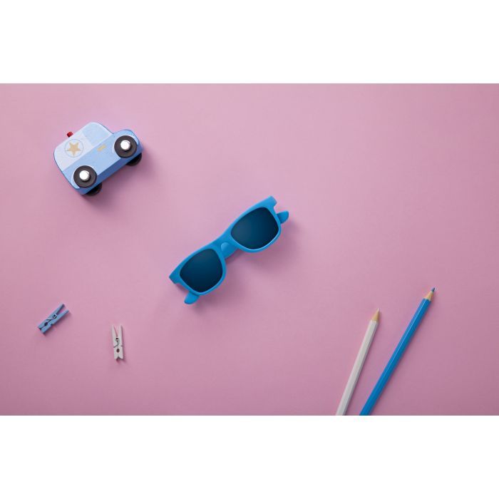 Детские солнцезащитные очки Koolsun Wave, 1-5 років, неоново-блакитні (KS-WANB001) изображение 4