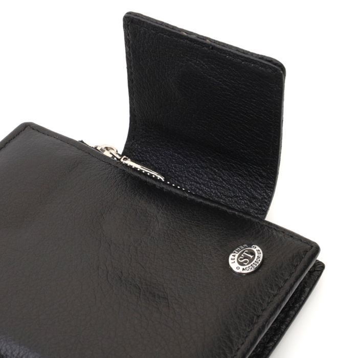 Гаманець ST Leather З натуральної шкіри Чорний (22703) зображення 5