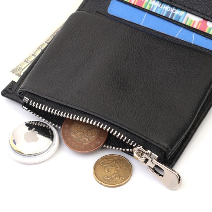 Гаманець ST Leather З натуральної шкіри Чорний (22703) зображення 8