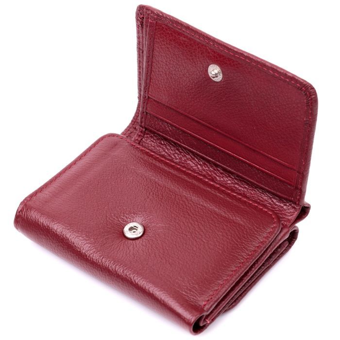 Гаманець ST Leather З натуральної шкіри Бордовий (19479) зображення 5
