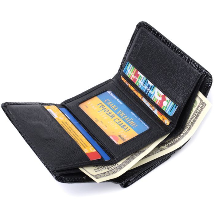Кошелек ST Leather Из натуральной кожи Черный (22732) изображение 7