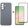 Чехол для мобильного телефона Dengos Kit Samsung Galaxy A56 Carbon + glass (Grey) (DG-KM-138)