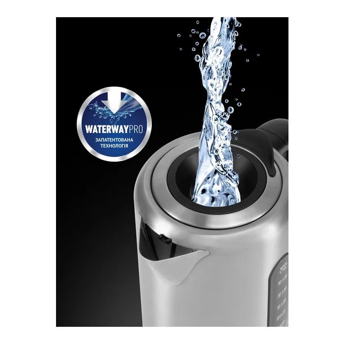 Электрочайник Polaris PWK 17101CA Water Way Pro Сталевий изображение 6