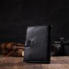 Портмоне Bond Accessories З натуральної зернистої шкіри Чорне (22055) зображення 11